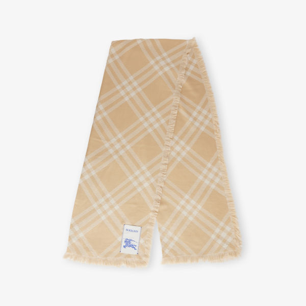 

Шарф Burberry в клетку, бежевый