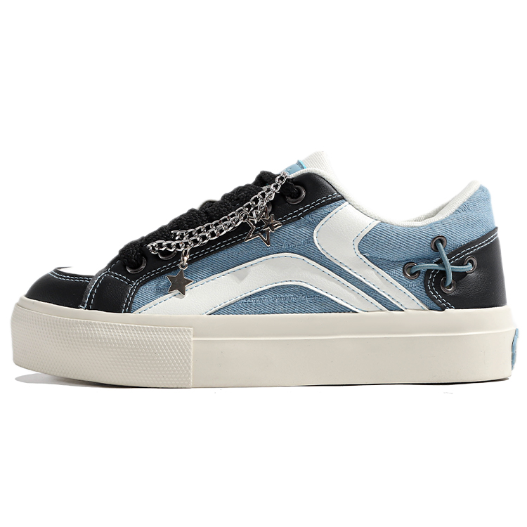 

TUOPIN Сланцы для скейтборда Pie Shoes с противоскользящей подошвой, поддержкой и балансом, низкие, сине-белые, цвет Blue White