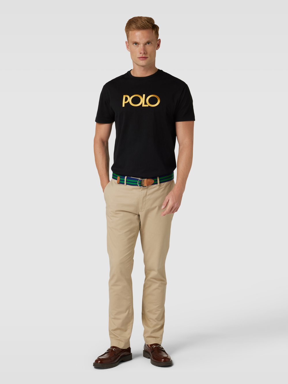 

Футболка с вышитой этикеткой Polo Ralph Lauren, черный