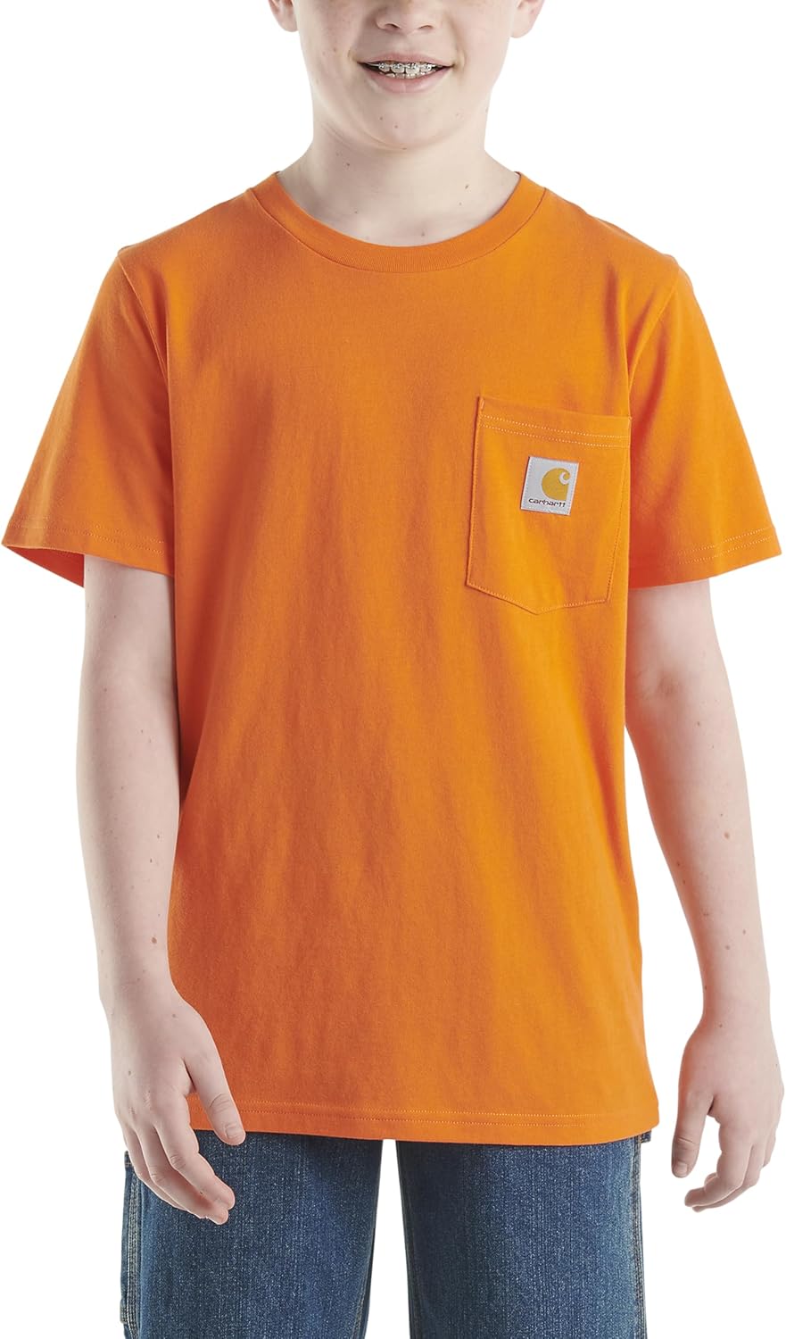 

Детская футболка Carhartt с коротким рукавом и карманом, Puffins Bill Orange, Оранжевый, Детская футболка Carhartt с коротким рукавом и карманом, Puffins Bill Orange