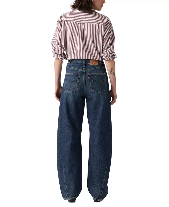 Женские джинсы Cinch с высокой посадкой и бочкообразными штанинами Levi's, синий — фото 3