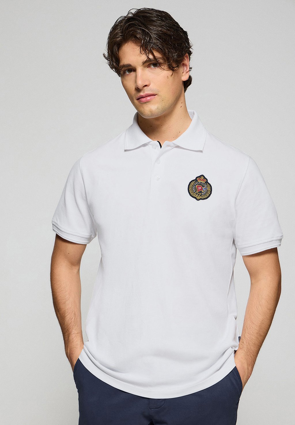 

Рубашка поло REGULAR FIT THREE BUTTONS NAUTIC Polo Club, белый