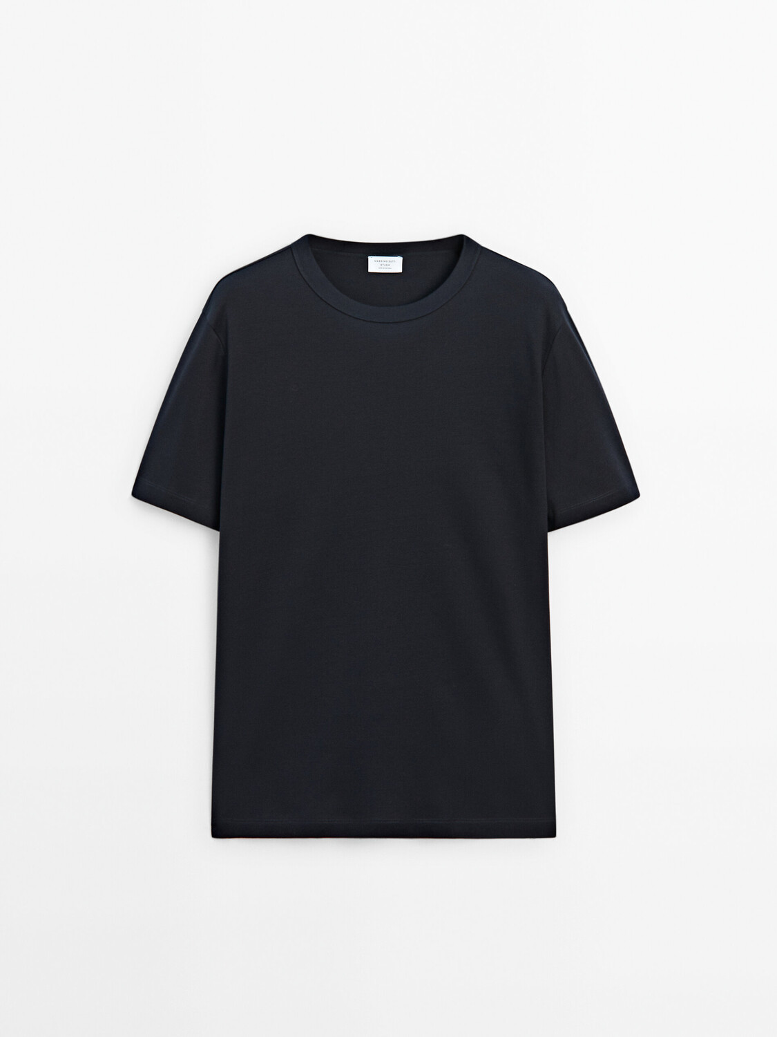 

Хлопковая футболка с коротким рукавом Massimo Dutti, синий