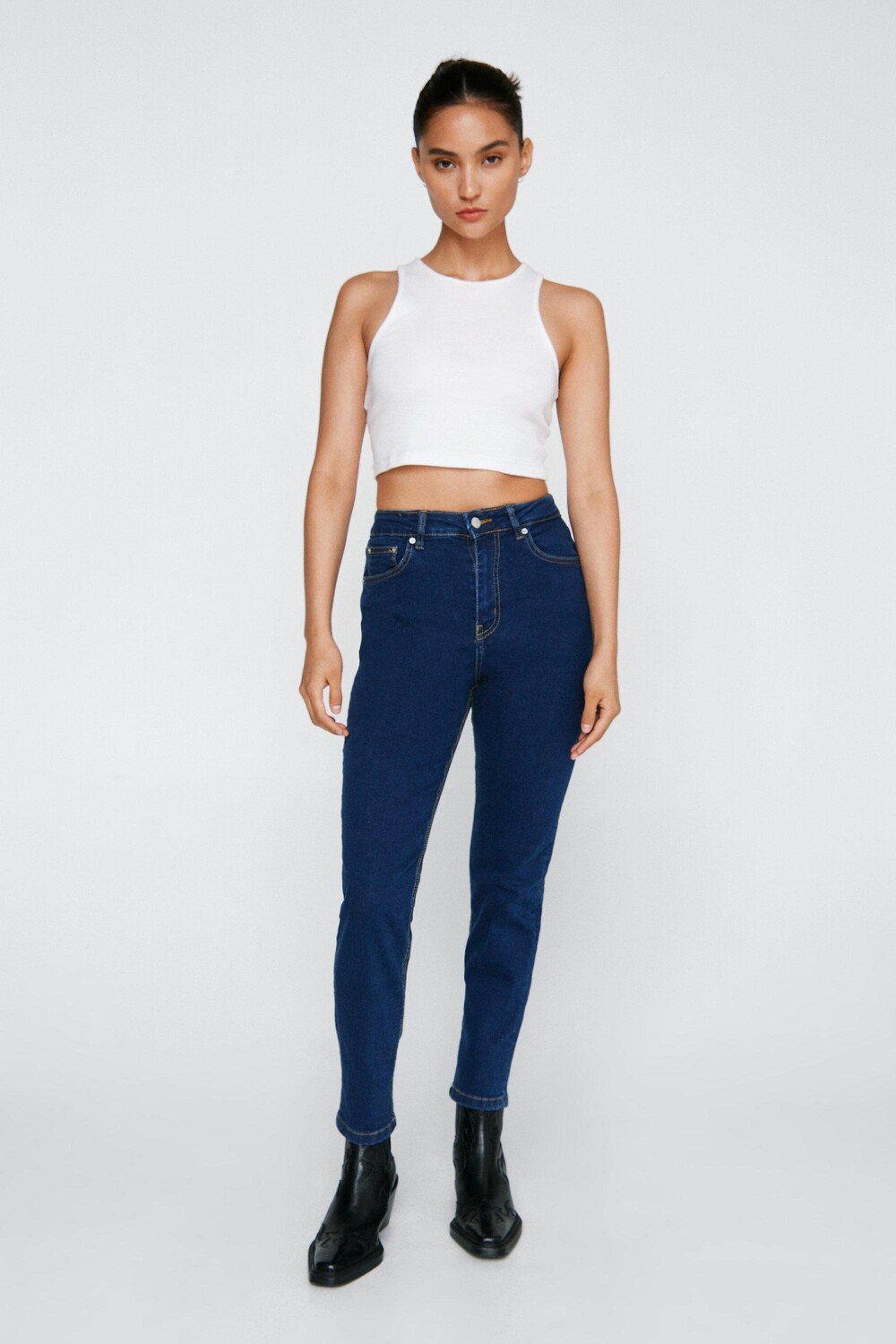 

Джинсы скинни Petite Denim Nasty Gal, синий