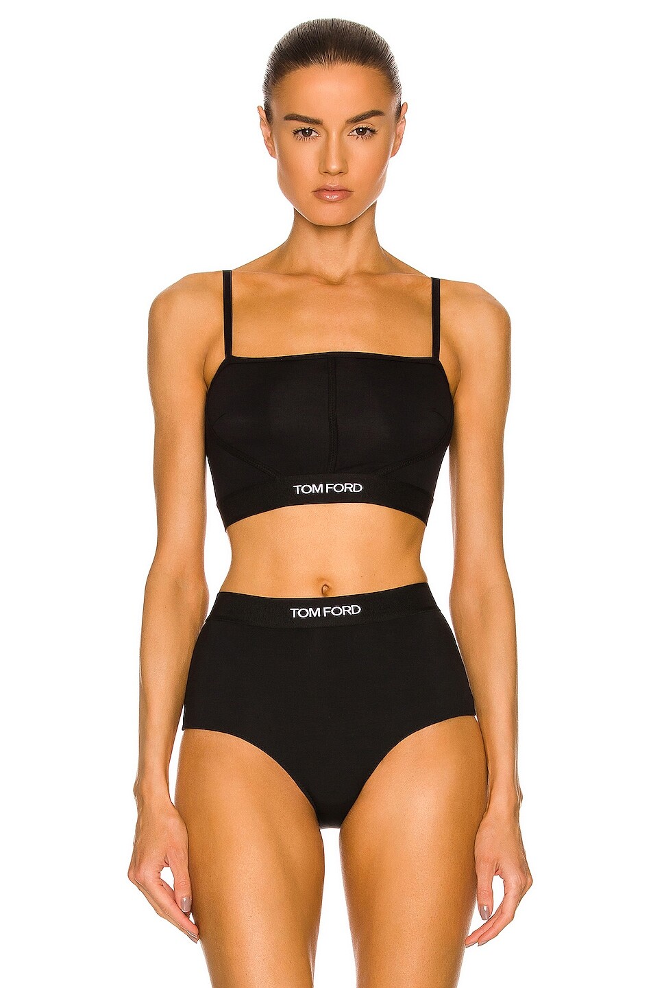 

Топ Tom Ford Signature Crop, черный