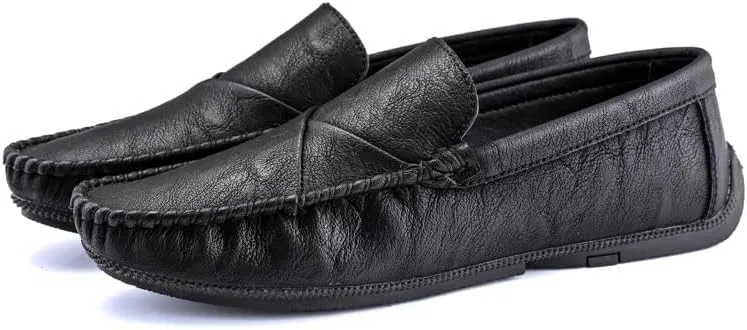 Лоферы кожаные Mens Loafers Vegan Leather, Black SayfuR — фото 4