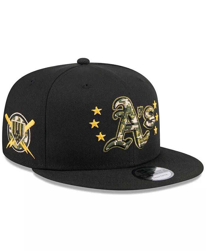 

Мужская черная бейсболка Oakland Athletics 2024 ко Дню вооруженных сил 9FIFTY New Era