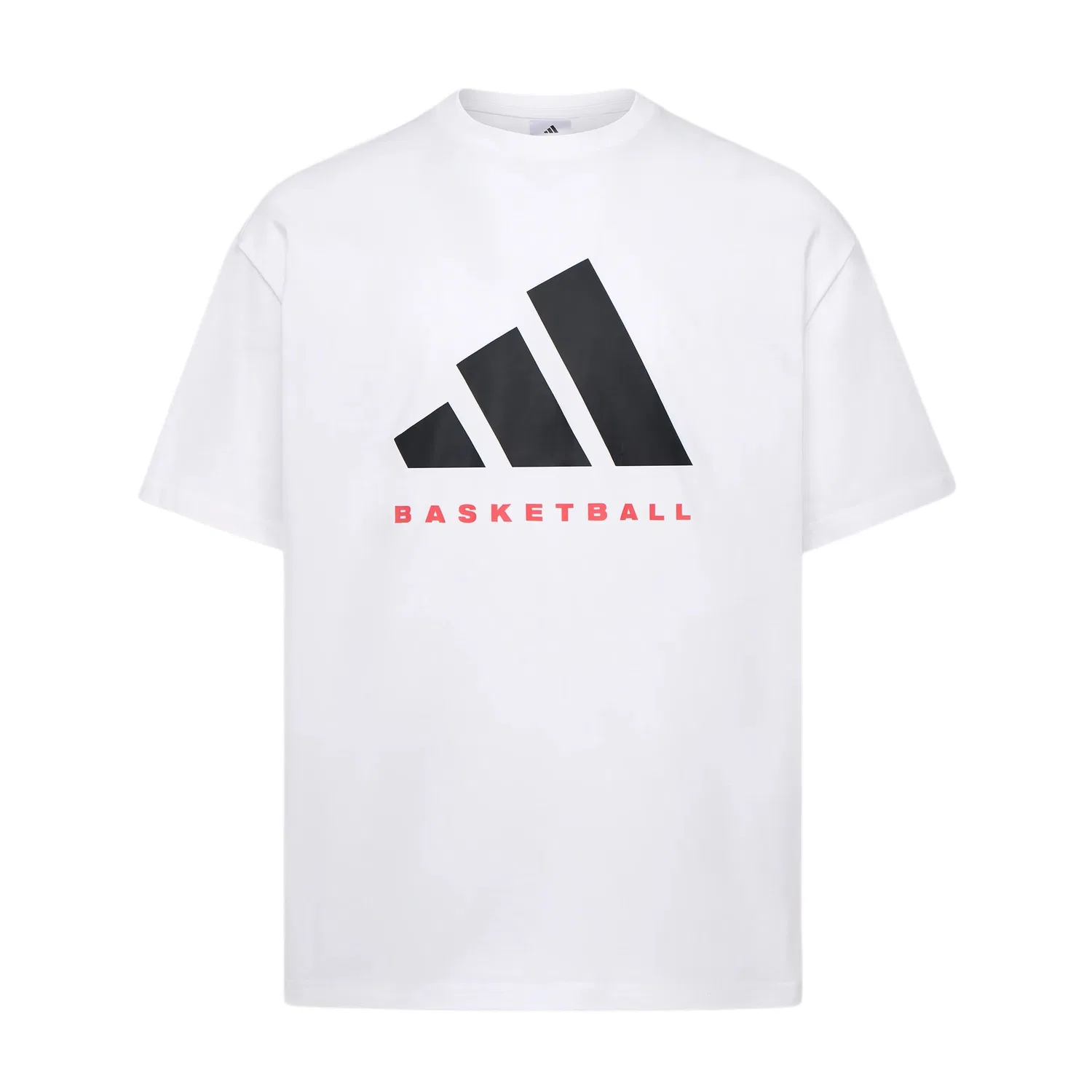 Футболка с круглым вырезом Adidas мужская белый/черный/ярко-красный