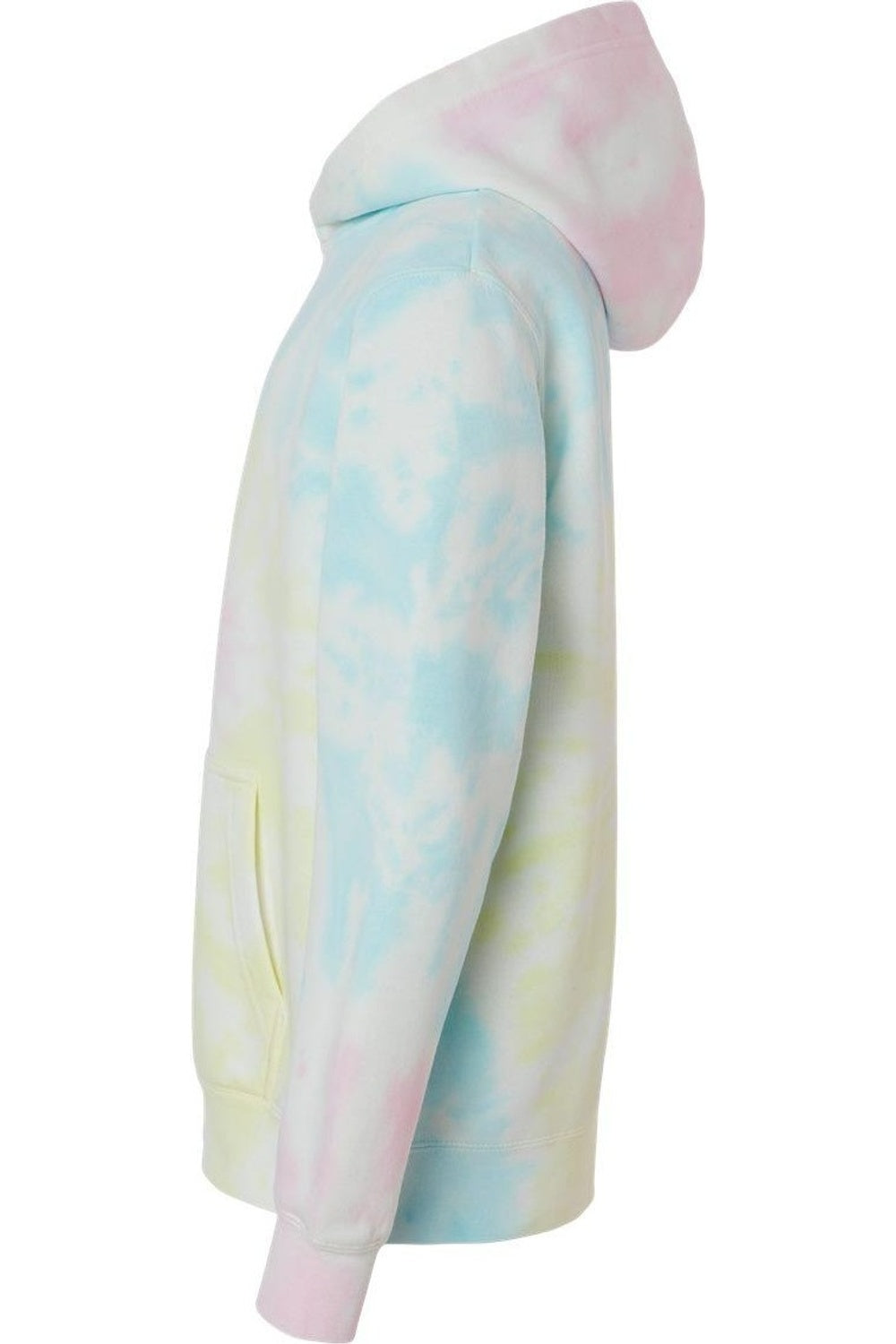 Independent Trading Co. Молодежная средневесовая худи с капюшоном в технике тай-дай, Tie Dye Sunset Swirl — фото 3