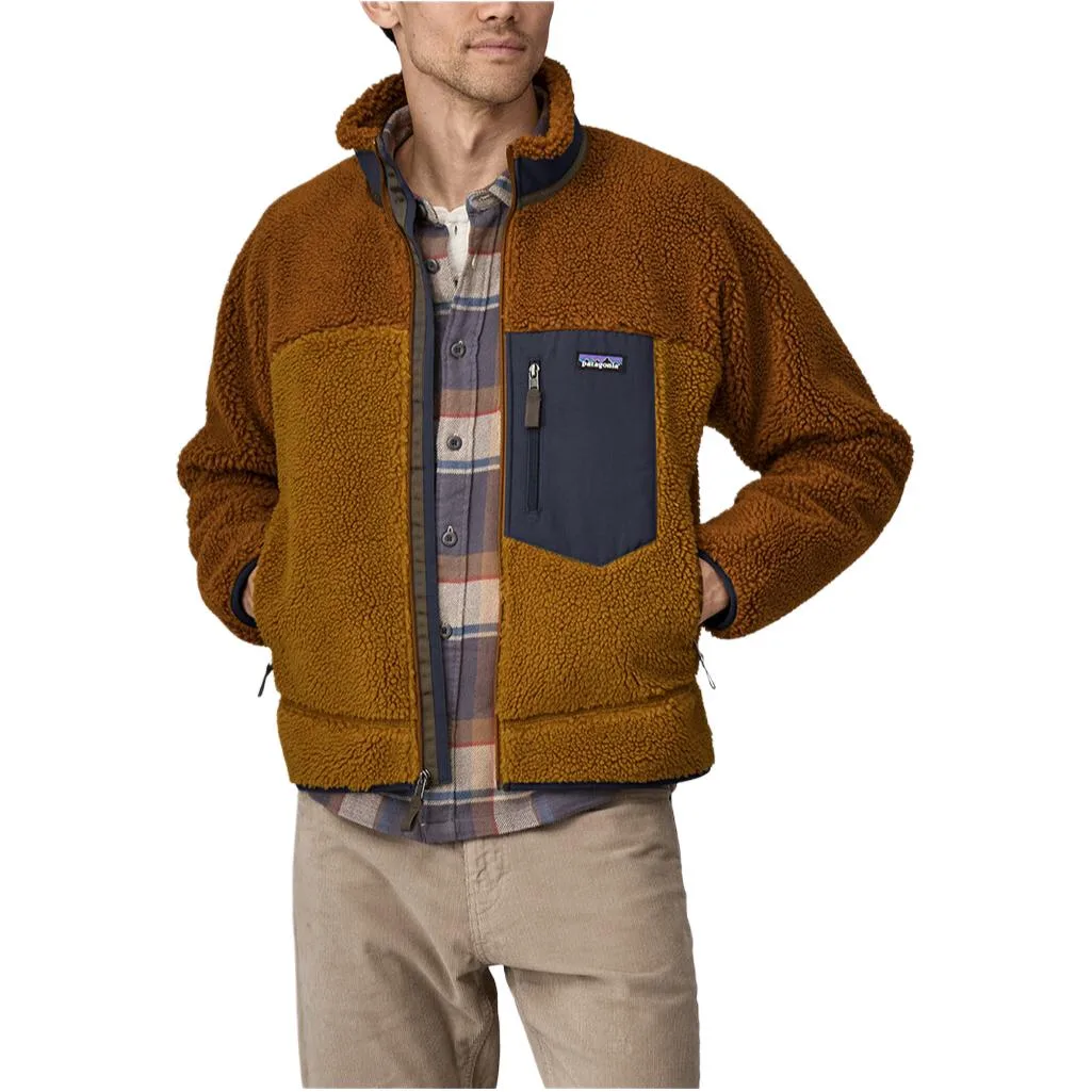 Куртка с контрастными карманами из искусственной овчины Patagonia, Shelter Brown/SHBN
