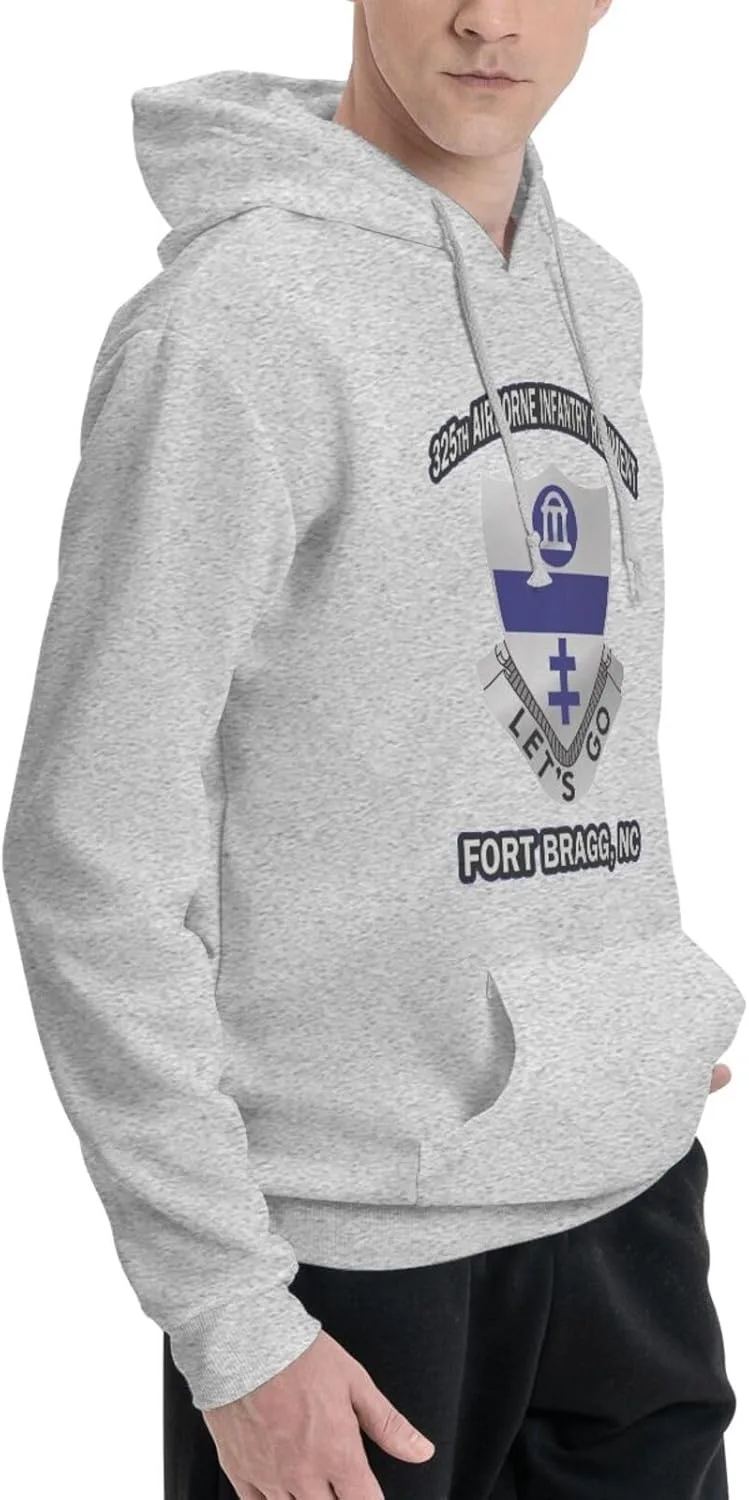 Generic Свитшот с капюшоном и карманом 325th Airborne Infantry Regiment, мужской, черный — фото 2