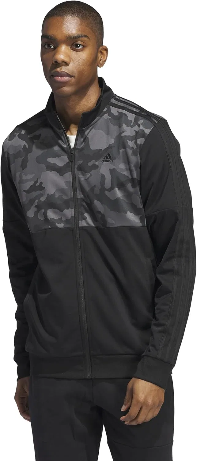 Толстовка adidas Essentials Camouflage Tricot Track Jacket, Black