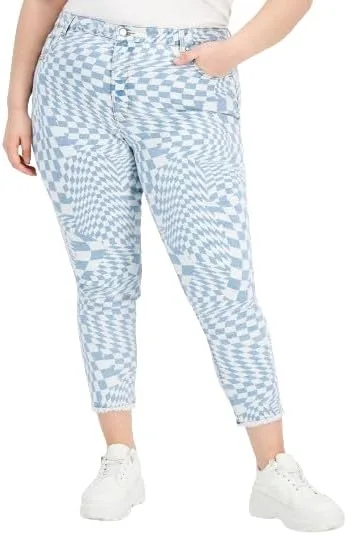 

Джинсы Mom Plus Size с геометрическим принтом Tinseltown