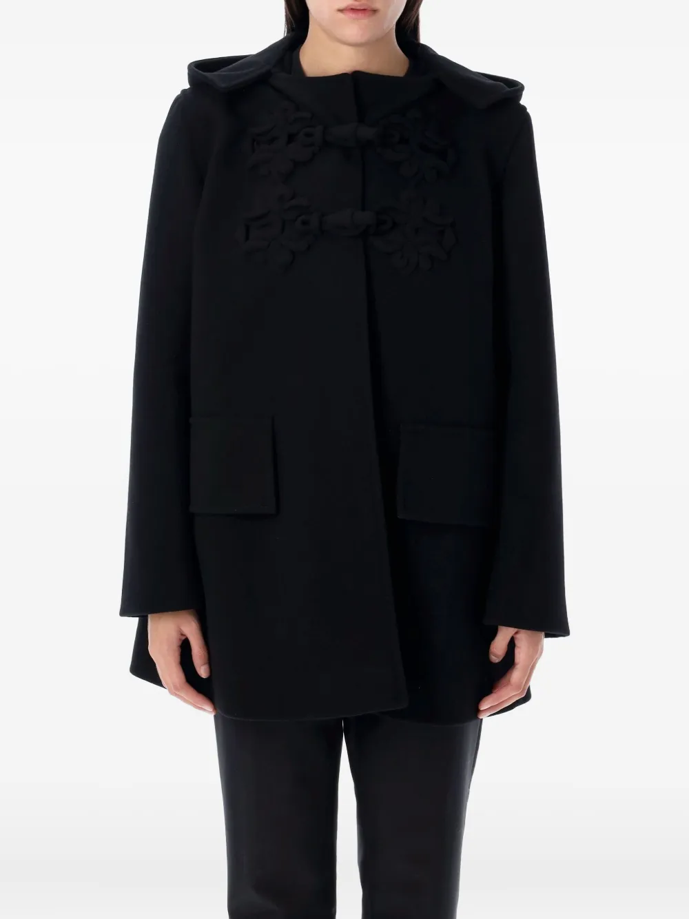 

Бушлат Compact с вышивкой VALENTINO GARAVANI, черный