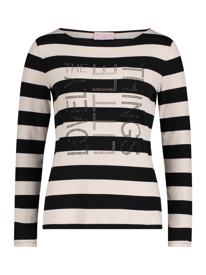 

Базовая рубашка в рубчик черного/белого цвета Betty Barclay