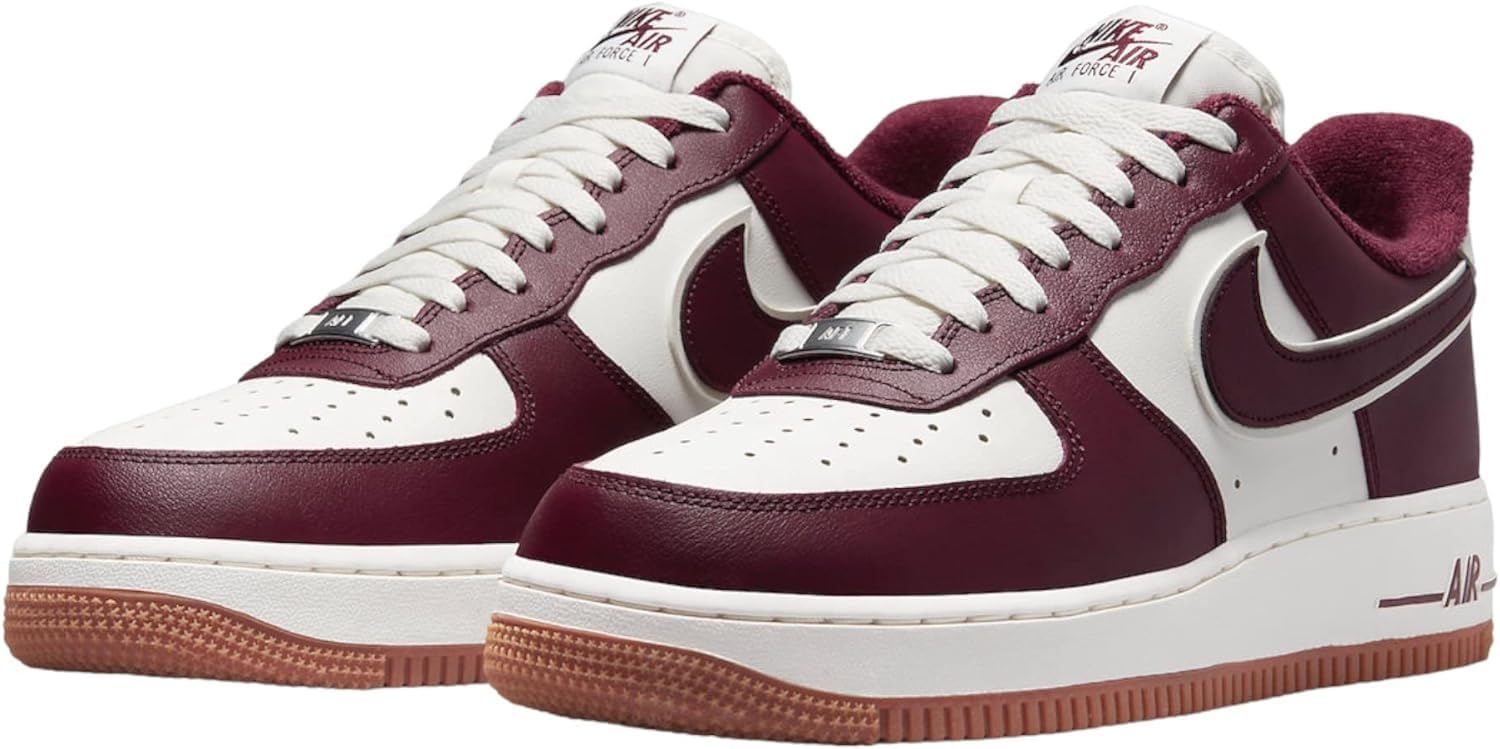 Мужские кроссовки Nike Air Force 1 '07 LV8, бордовый — фото 3
