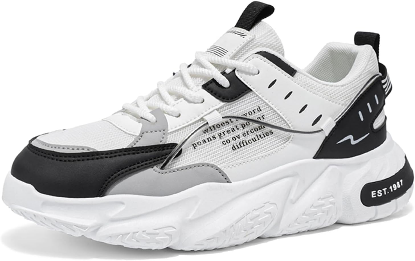 

Мужские беговые кроссовки GSIGUL для дороги, тенниса и ходьбы с амортизацией, спортивные кроссовки и повседневная обувь для мужчин, белый/черный