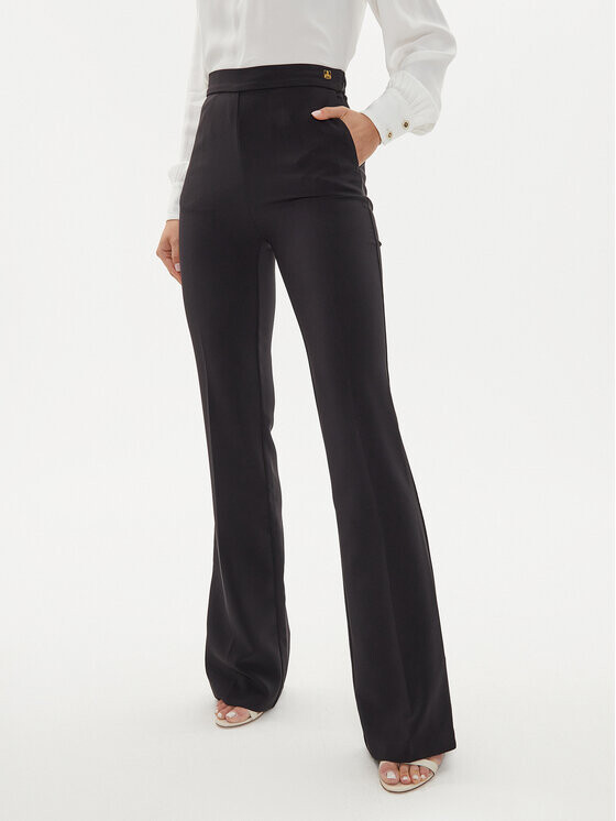 

Брюки из ткани regular fit Elisabetta Franchi, черный