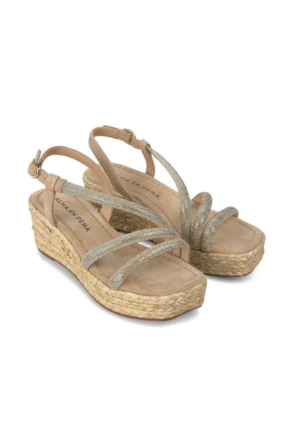 Босоножки на танкетке Espadrilles Alma en Pena, светло-коричневый — фото 3
