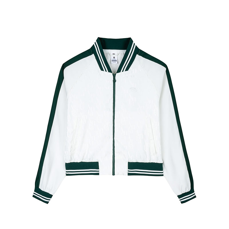 

Анта бейсбольная куртка женская Papyrus White/Mycelium Green