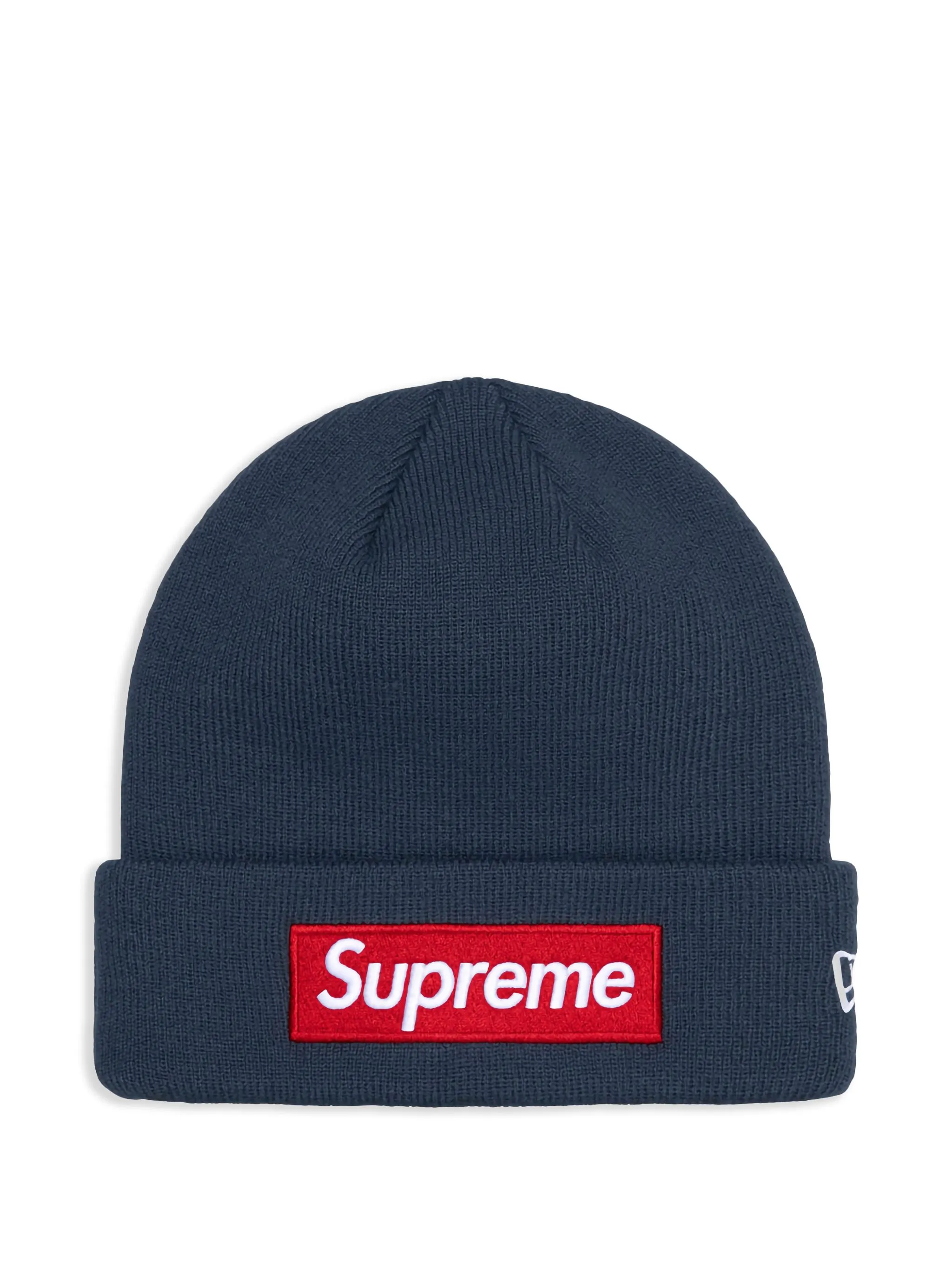 

Шапка бини с логотипом из коллаборации с New Era Supreme, синий