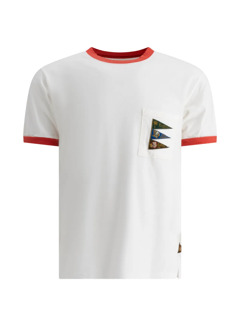 

Футболка-рингер с карманом Kapital, белый