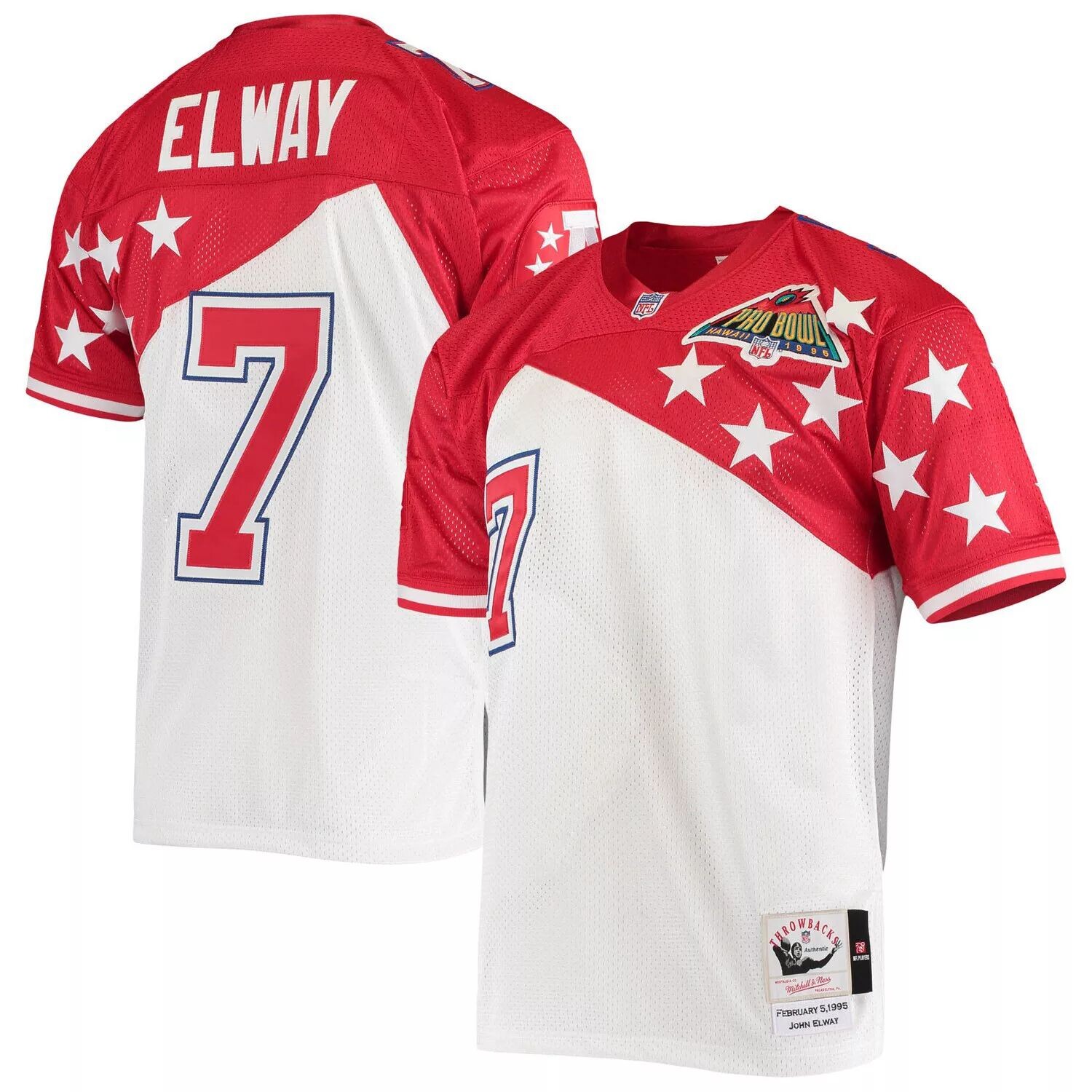 

Мужское белое/красное джерси Mitchell & Ness John Elway AFC 1995 Pro Bowl Authentic, Красный, Мужское белое/красное джерси Mitchell & Ness John Elway AFC 1995 Pro Bowl Authentic