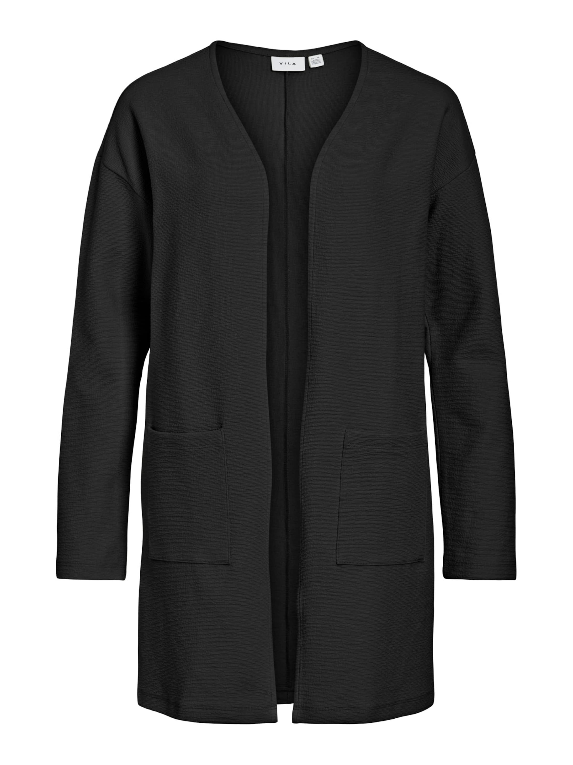 

VILA Кардиган 'VIGARDEN' вязаный, черный