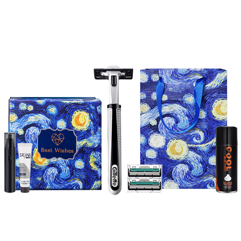 Бритвенные станки fang 2 manual Gillette, Gillette Fusion 2 серебряный серый-Nine Blade Heads Beloved Box — фото 4