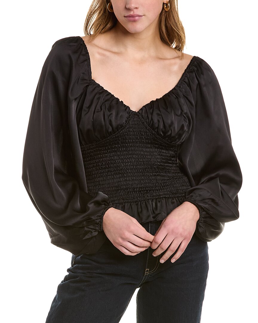 

Топ City Sleek Smocked, черный