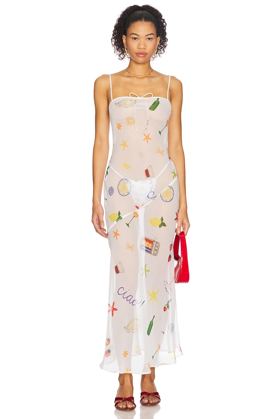 

Maxi-платье Marina от For Love & Lemons, white
