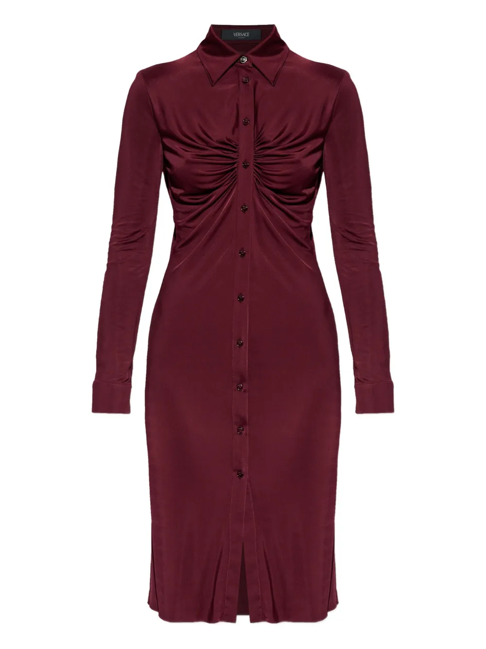 

Мини-платье с присборенными деталями Versace, красный