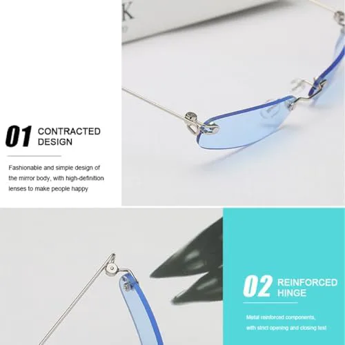 

Модные маленькие солнцезащитные очки для женщин и мужчин, без оправы, узкие, трендовые, из сплава, в стиле стритвеар, с защитой от УФ-излучения UV400 MTZJH, C4