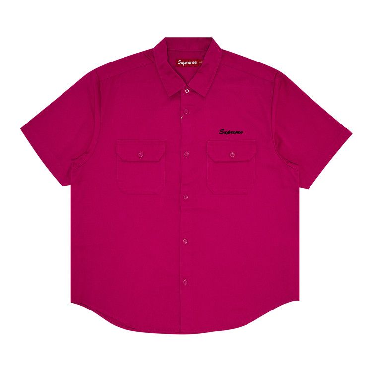 

Рубашка Supreme Rhinestone Pin Up Short-Sleeve Work Shirt, Fuchsia