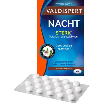 

Night Strong - Натуральное седативное средство - 40 таблеток Valdispert