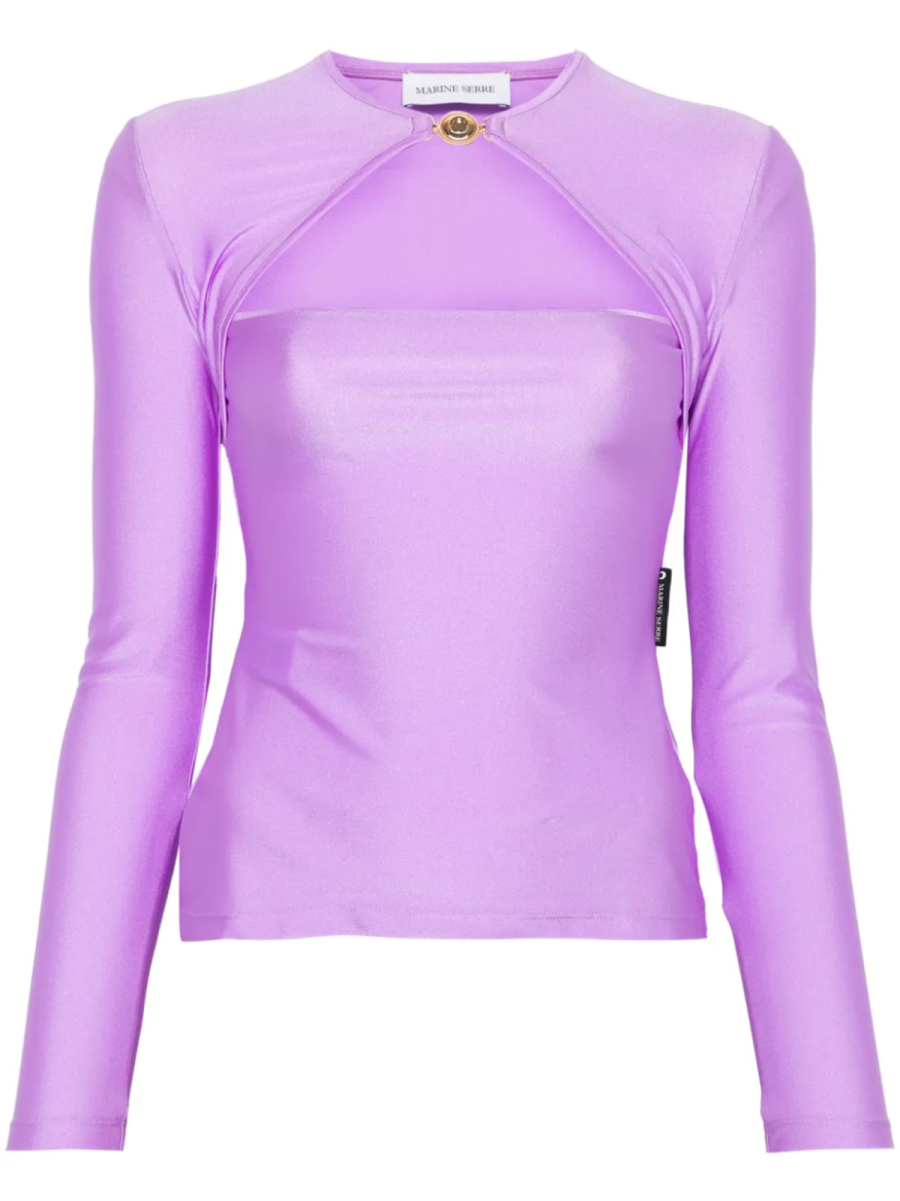 

Marine Serre топ из джерси с драпировкой, фиолетовый