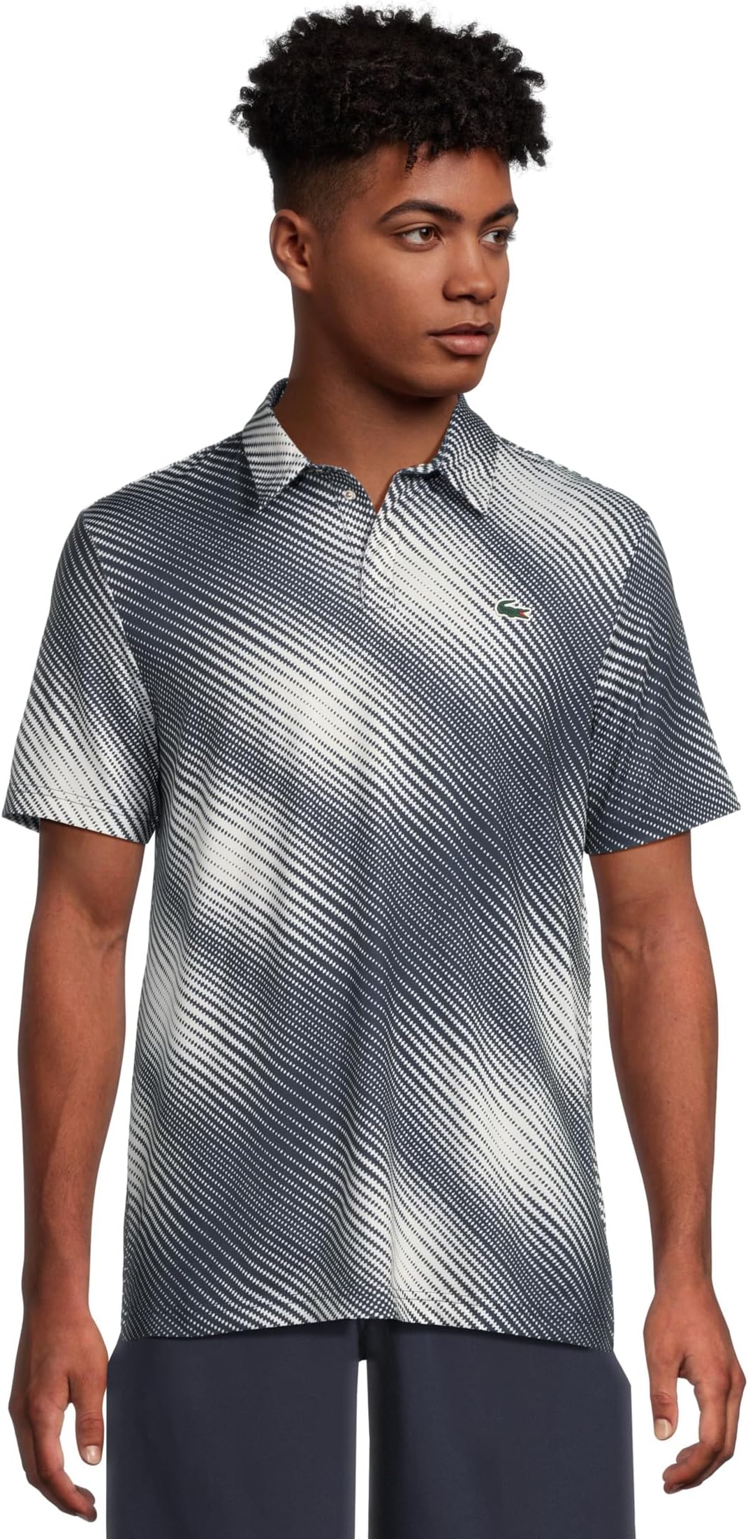 

Поло Lacoste Regular Fit Uv Protect Golf Polo, цвет White/Navy Blue
