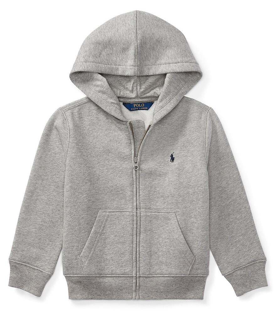 

Куртка с капюшоном и молнией во всю длину Polo Ralph Lauren Little Boys 2T-7, серый