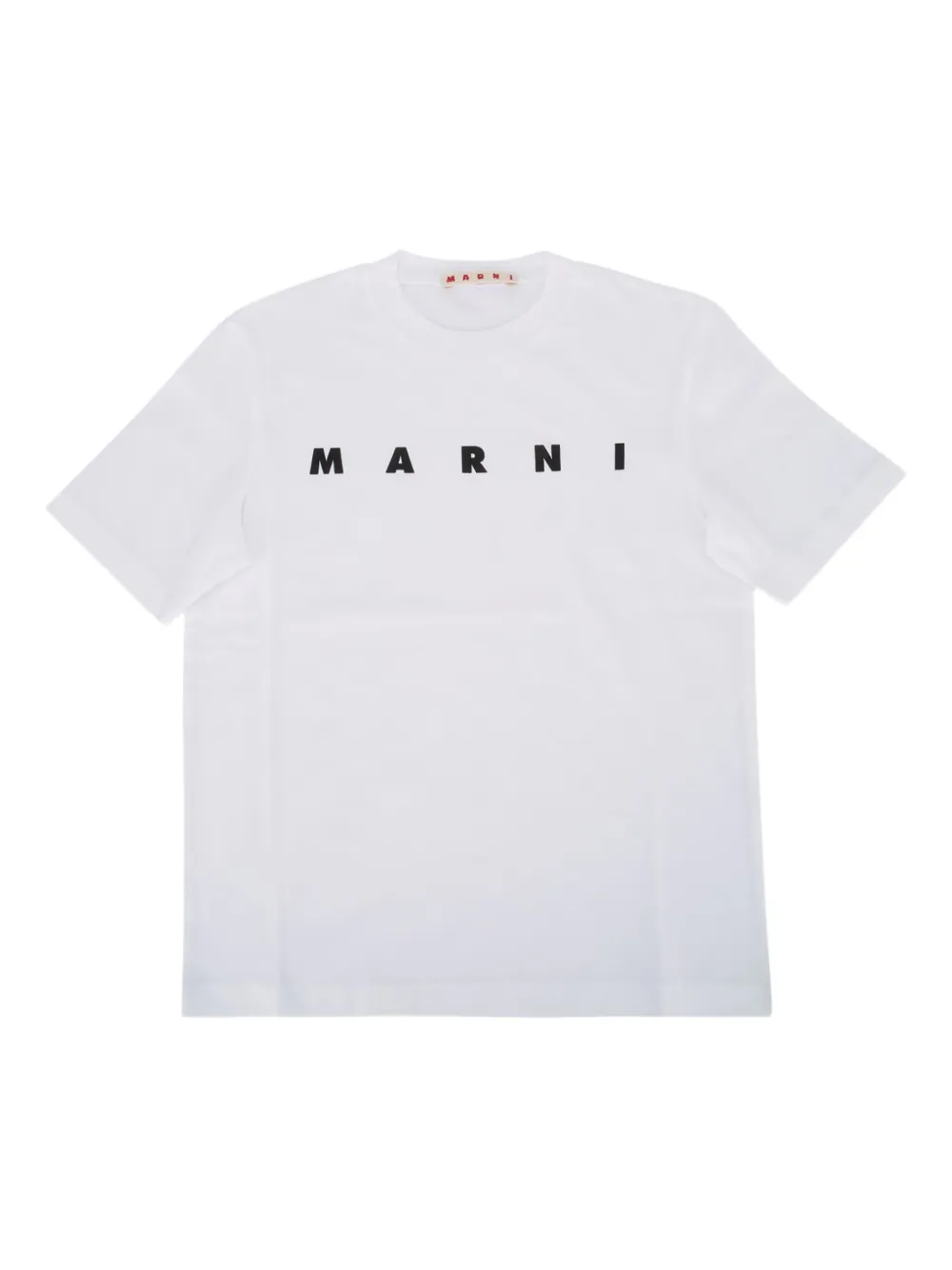 

Хлопковая футболка с логотипом Marni Kids, белый