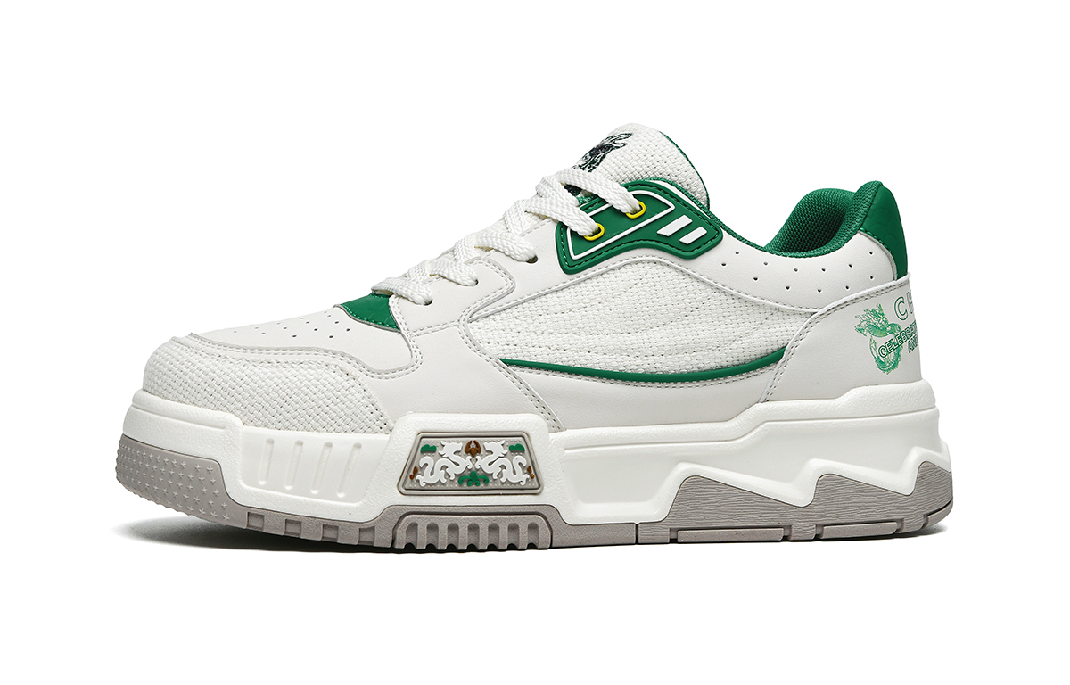 

HLA Кроссовки для скейтбординга Chinese Dragon Series Low Top мужские бело-зеленые, цвет White Green
