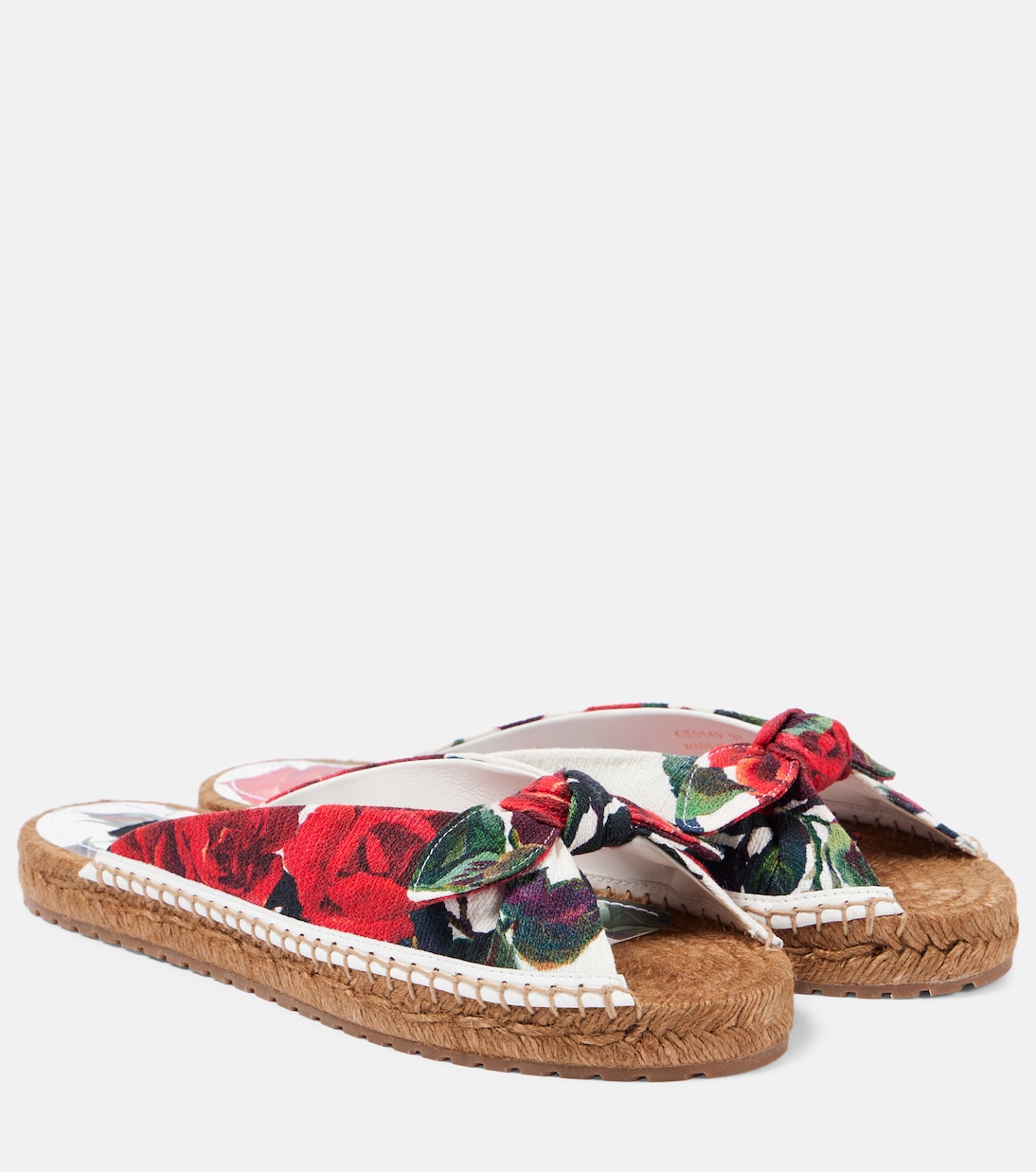 Цветочные эспадрильи-слипоны Dolce&Gabbana, Rosa Rossa F.Bco