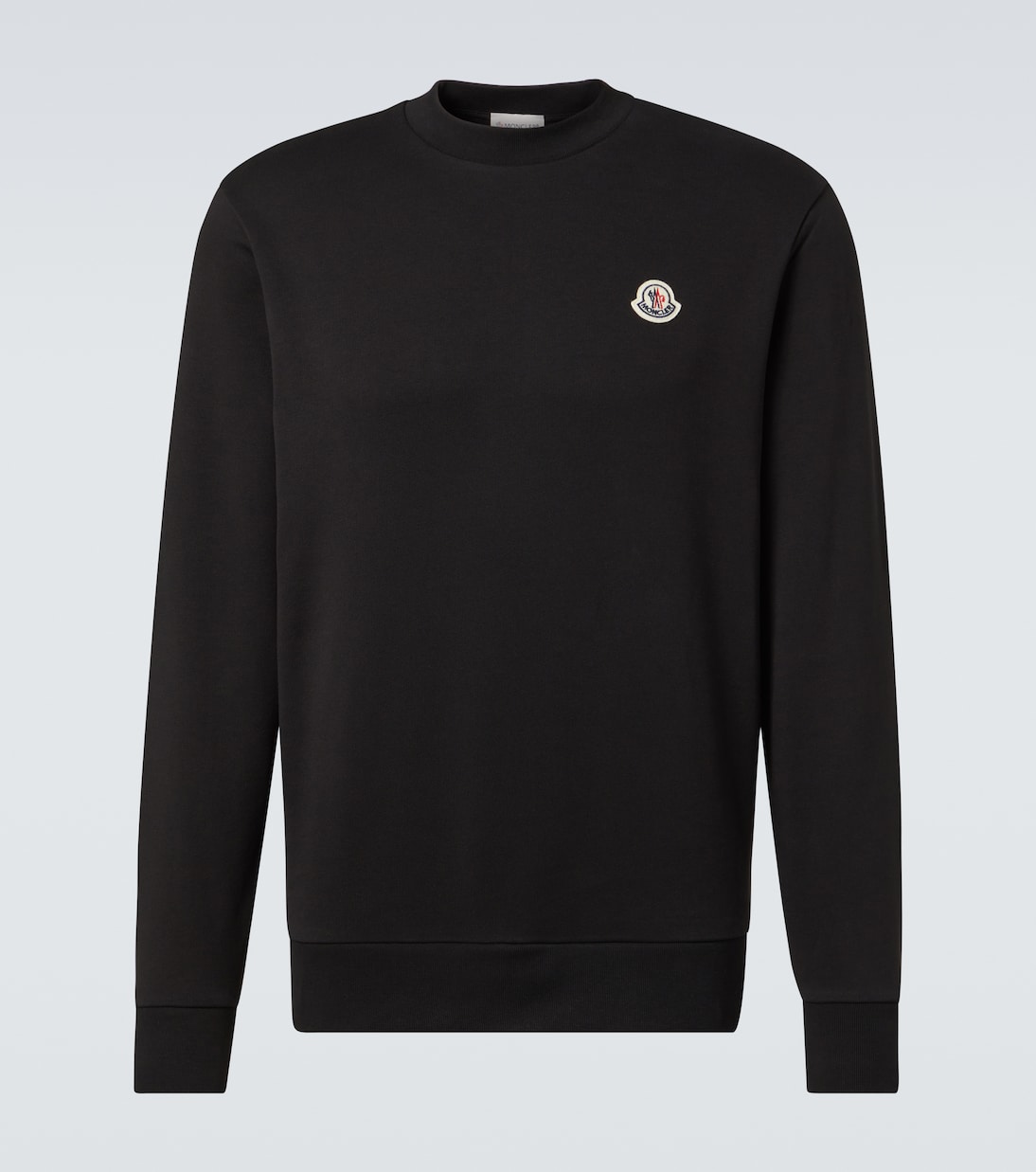 

Хлопковый флисовый свитшот Moncler, черный