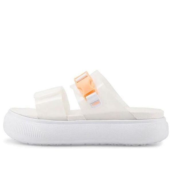 Тапочки suede mayu pop sandal 'white fizzy melon' Puma, белый