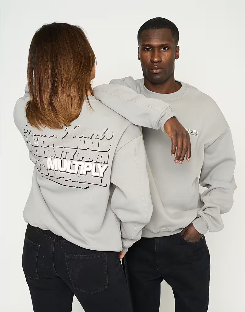 

Толстовка оверсайз Compassion от Multiply Apparel в темно-сером цвете