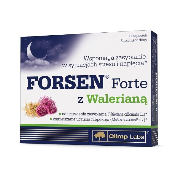 

Препарат, который успокаивает и облегчает засыпание Olimp Forsen Forte z Walerianą, 30 шт