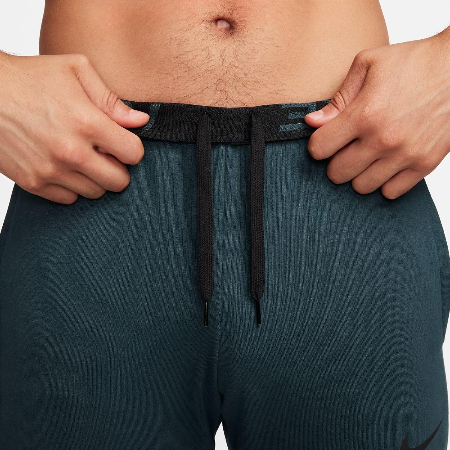 Брюки Nike M NK DF PNT Taper FL - Полная длина - Мужские тренировочные - Мужские, Deep Jungle/Black — фото 4