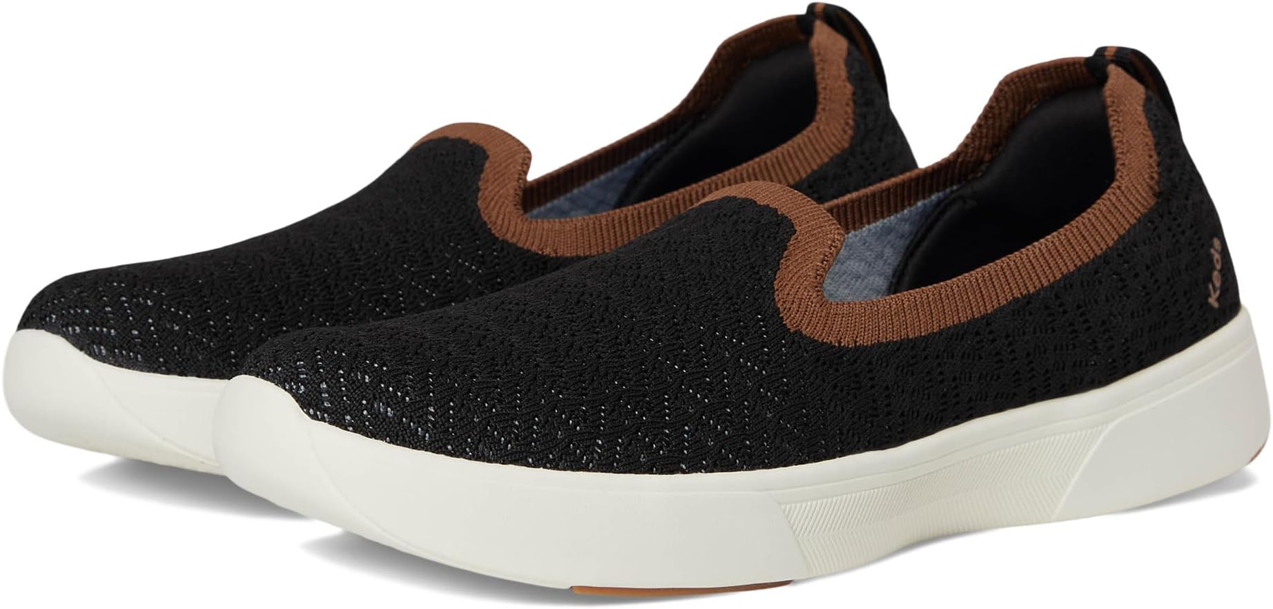 Лоферы Keds Women's BlissWalk Loafers, Black/Cognac Eng Knit