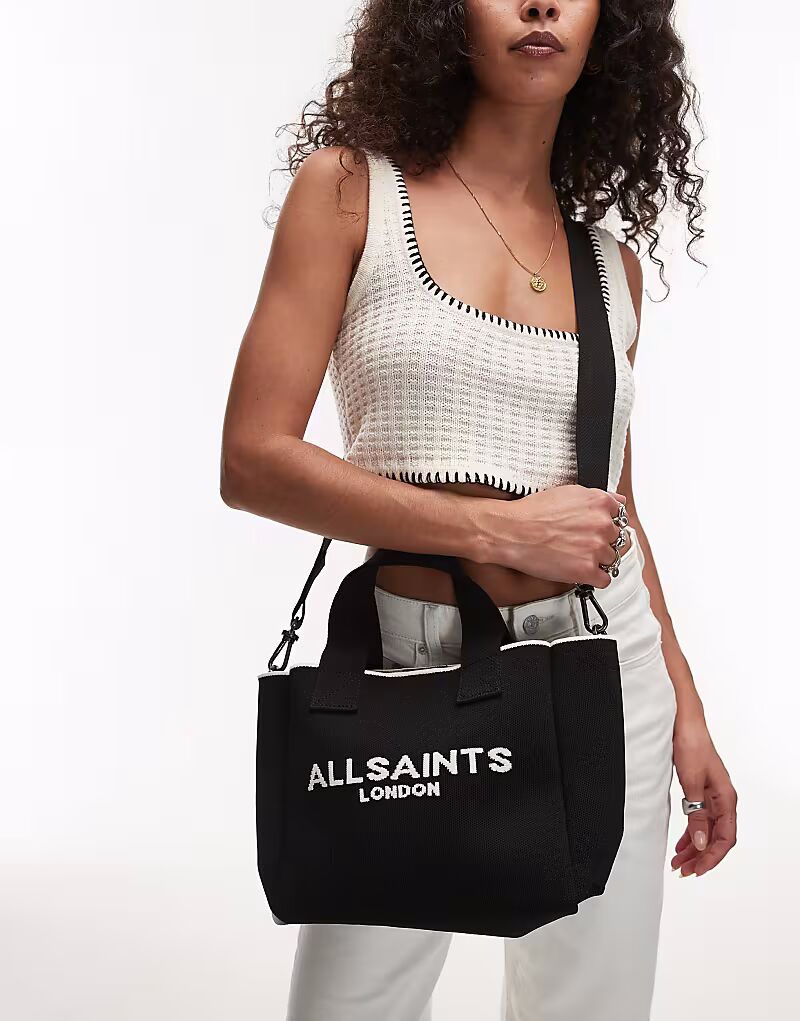 

Черная мини-сумка с короткими ручками Allsaints izzy