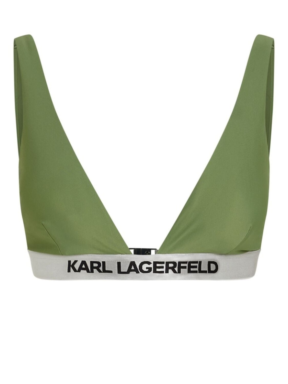 

Karl Lagerfeld топ бикини с треугольными чашками и логотипом, зеленый