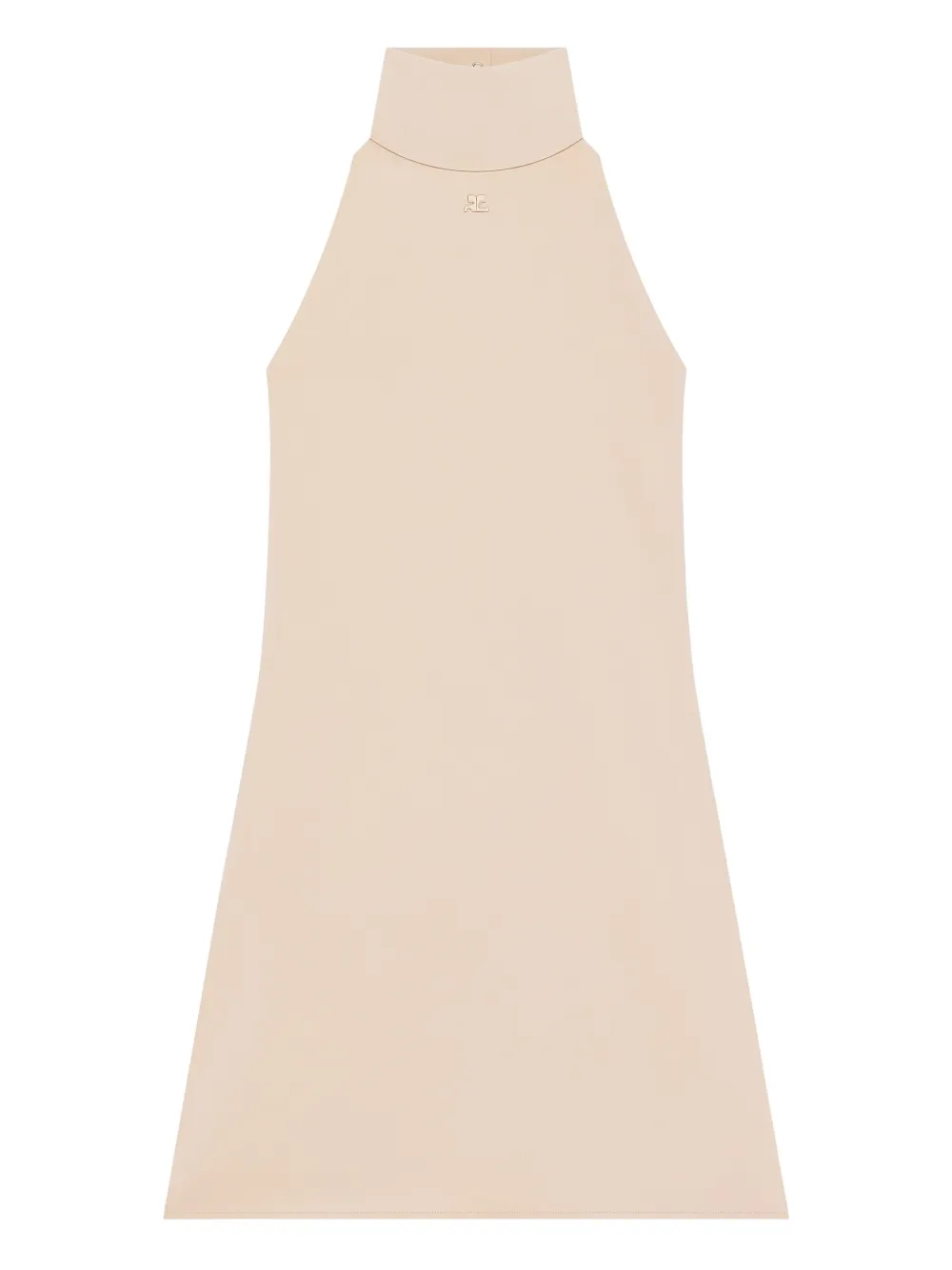 

Платье мини с вырезом халтер Courrèges, нейтральный